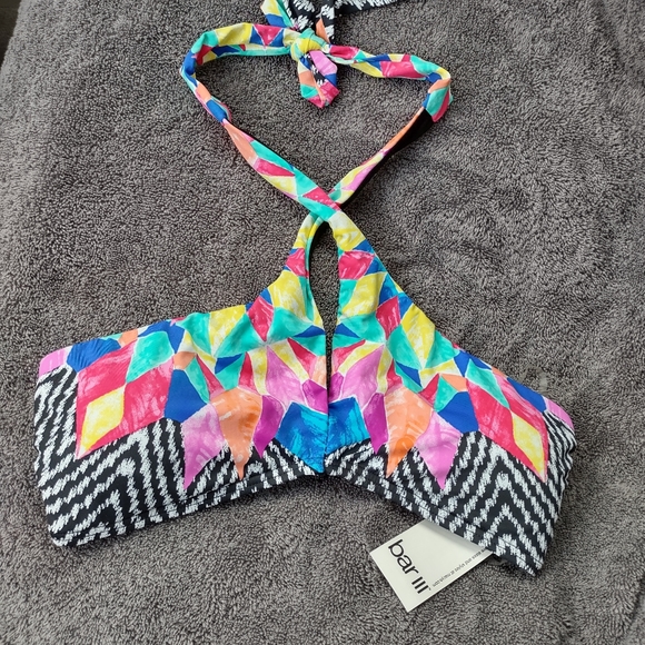 NEW NWT Bar III tribal M bikini top feathered daze Nordstrom - Picture 2 of 4